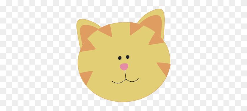 320x318 Cat Face Clip Art Yellow Cat Face - Orange Cat Clipart