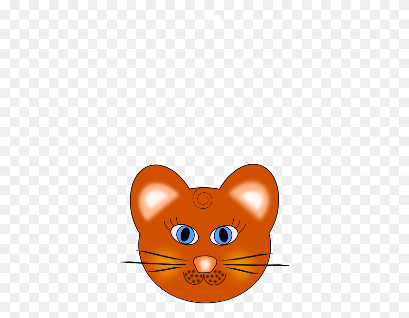 348x592 Cat Face Clip Arts Download - Cat Ear Clipart
