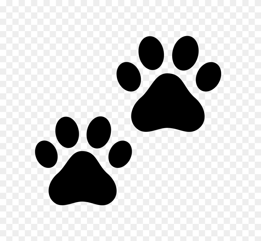 4106x3765 Cat Footprints Clipart Group With Items - Animal Tracks Clipart