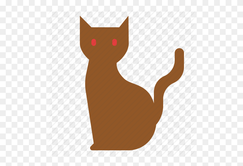 512x512 Cat, Halloween, Kitten, Scary Icon - Cat Tail PNG