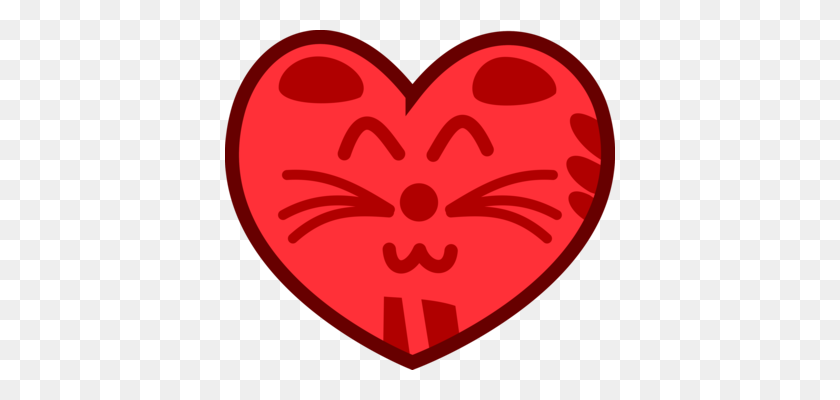 390x340 Gato Corazón Dobermann Animal Mascota - Gato Corazón De Imágenes Prediseñadas