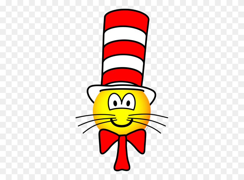 319x560 Cat In The Hat Emoticon Emoticons - Cat In The Hat PNG