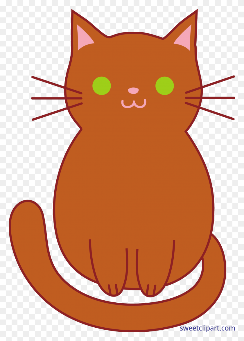 3528x5039 Cat Kitten Cute Brown Clip Art - Orange Cat Clipart