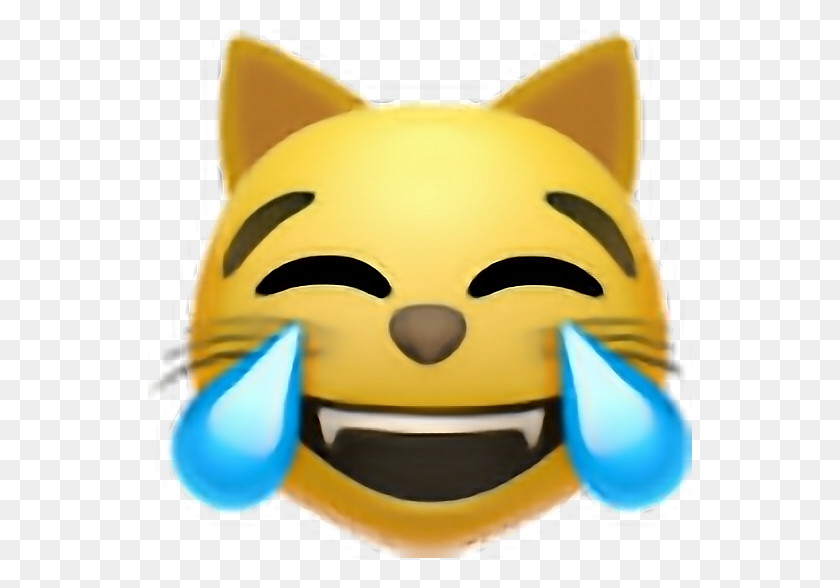 544x528 Кот Смеется Emoji Freetoedit - Смеющийся Emoji Клипарт
