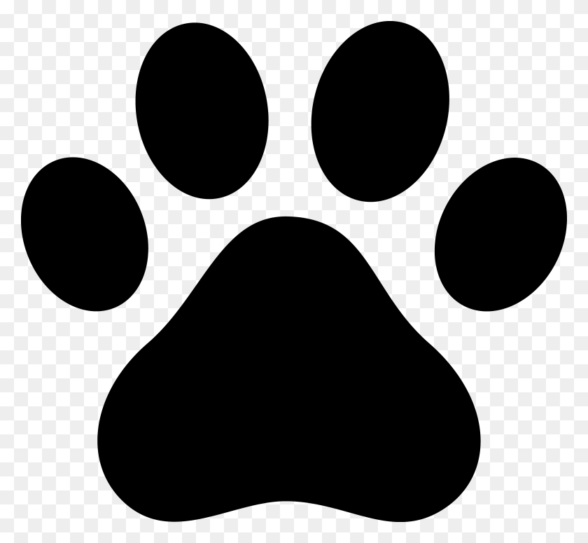 4106x3765 Cat Paw Clipart - Cat Clipart Black And White