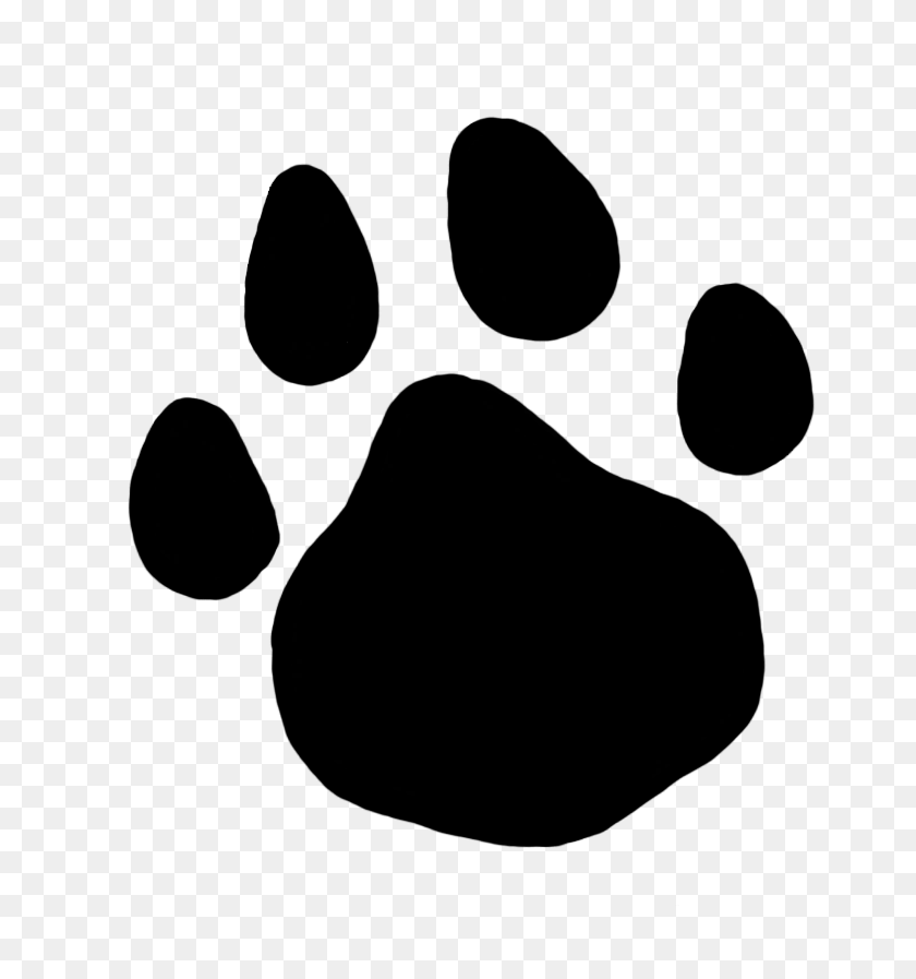 762x837 Cat Paw Print Clip Art - Squirrel Clipart Black And White