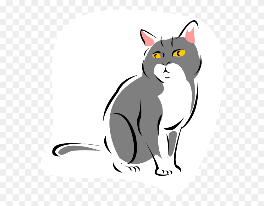582x597 Cat Png, Clip Art For Web - Cat Tail Clipart