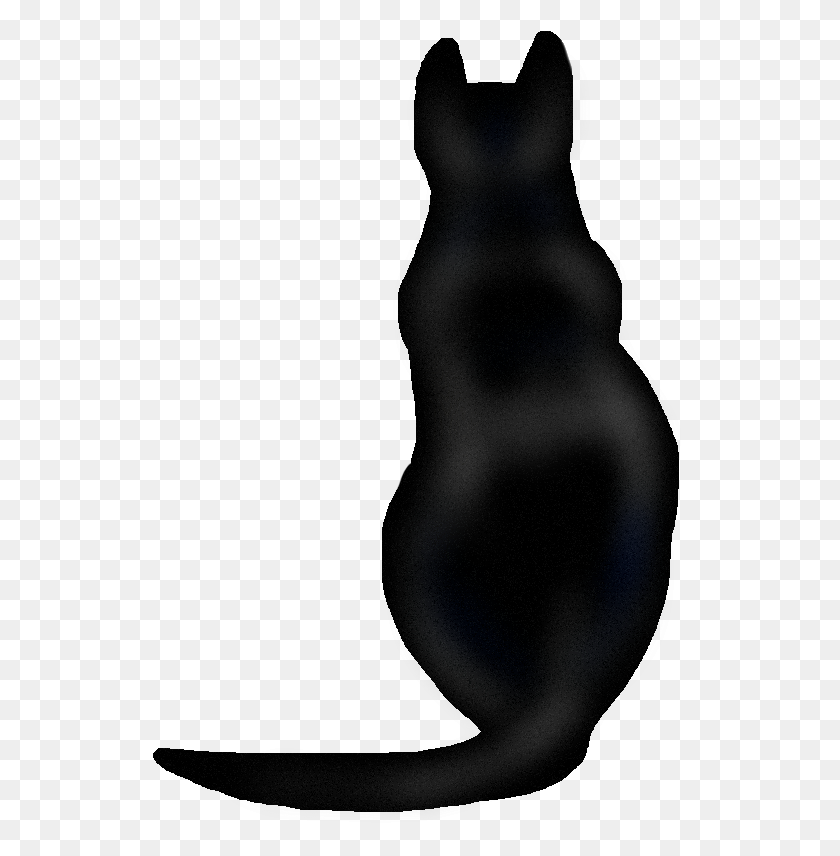 536x796 Cat Silhouette Clip Art - Science Clipart Black And White