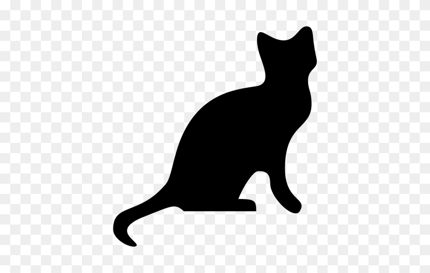 500x475 Cat Silhouette Clip Art - Dog Sitting Clipart