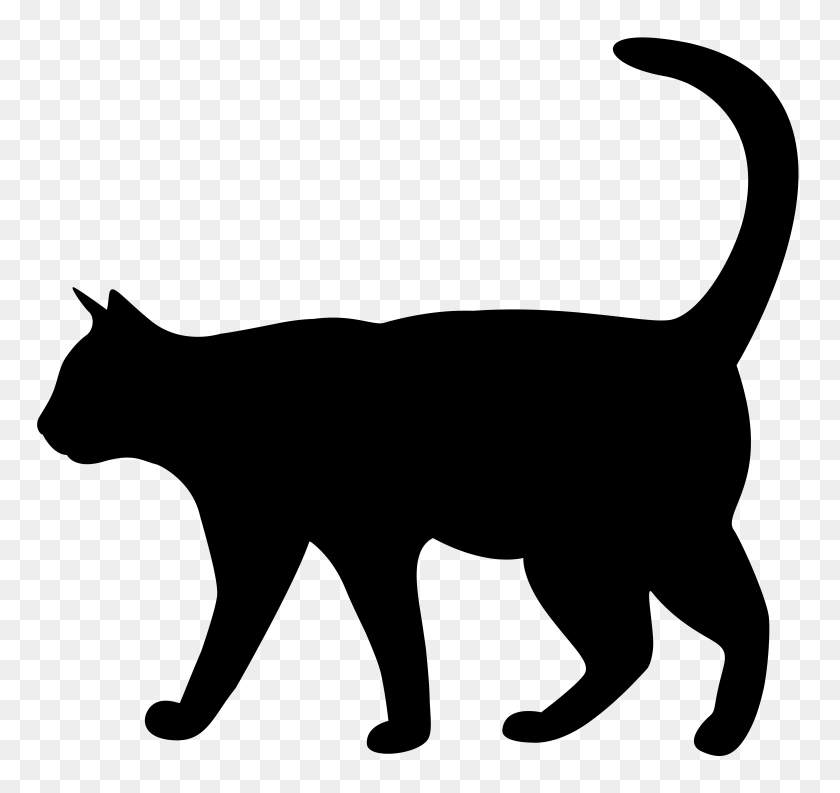 8000x7522 Cat Silhouette Clipart - Turkey Silhouette Clip Art