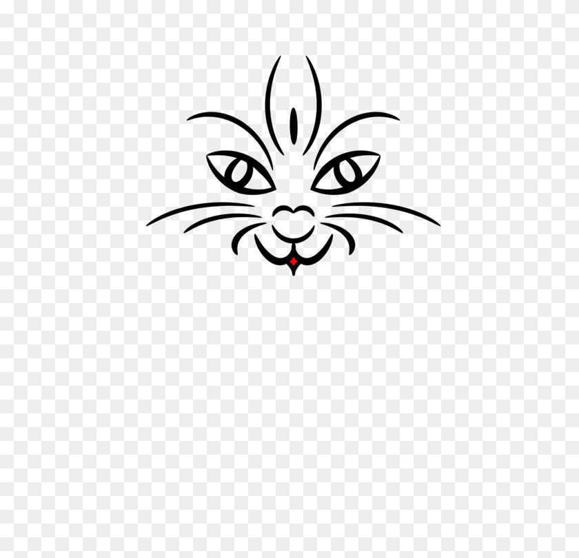 530x750 Cat Whiskers Black And White - Whiskers Clipart