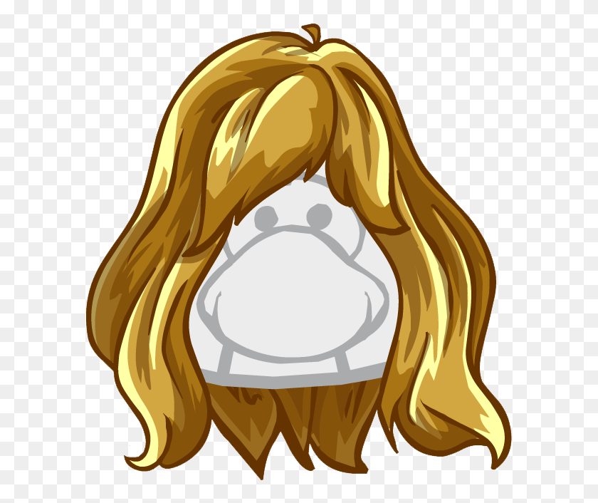 619x646 Categoryblonde Wigs Club Penguin Wiki Fandom Powered - Blonde Hair PNG