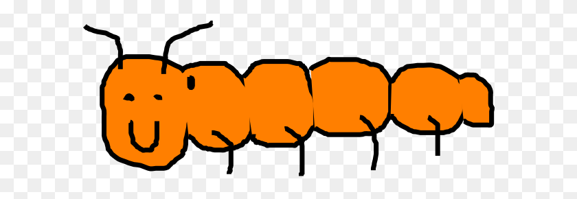 600x230 Caterpillar Clipart Orange - Very Hungry Caterpillar Clipart