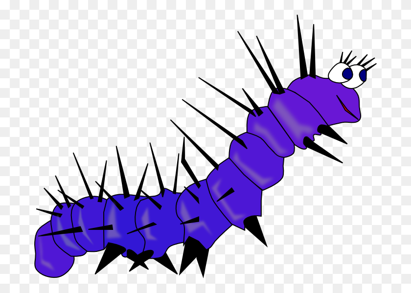700x539 Caterpillar Clipart Purple - Gratis Gusano Clipart