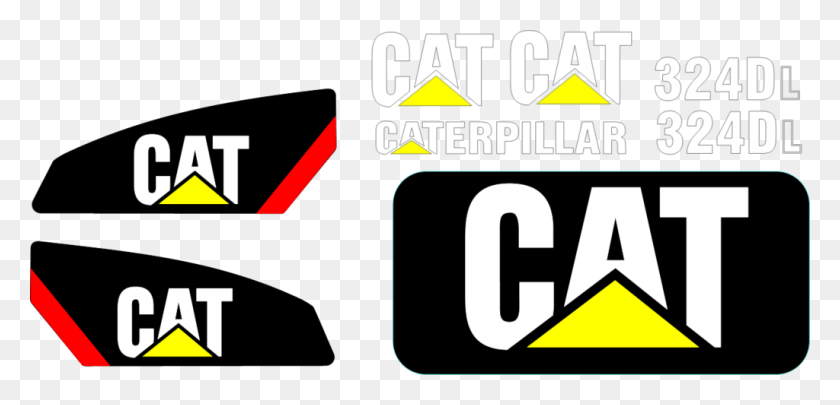 1024x454 Caterpillar Calcomanía Conjunto De Todas Las Cosas Equipo - Logotipo De Caterpillar Png