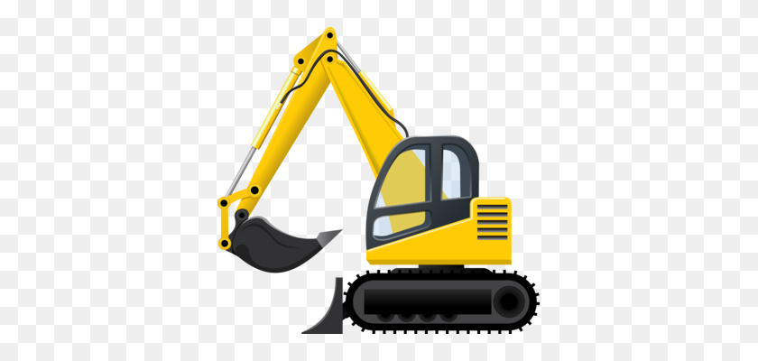 357x340 Caterpillar Inc Excavator Backhoe Heavy Machinery Bulldozer Free - Excavator Clipart