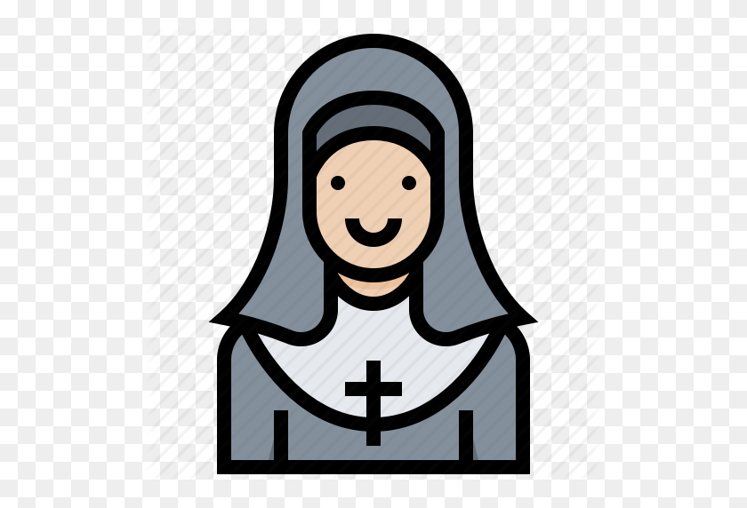 512x512 Catholic, Convent, Missionary, Nun, Priest, Sister Icon - Catholic Priest Clipart