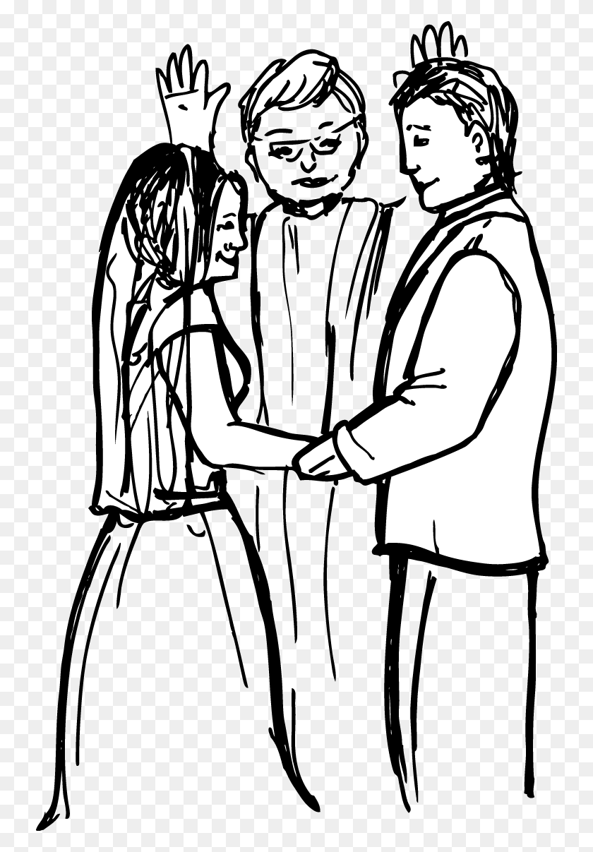 738x1147 Catholic Couple Blessing Clipart - Wedding Congratulations Clipart