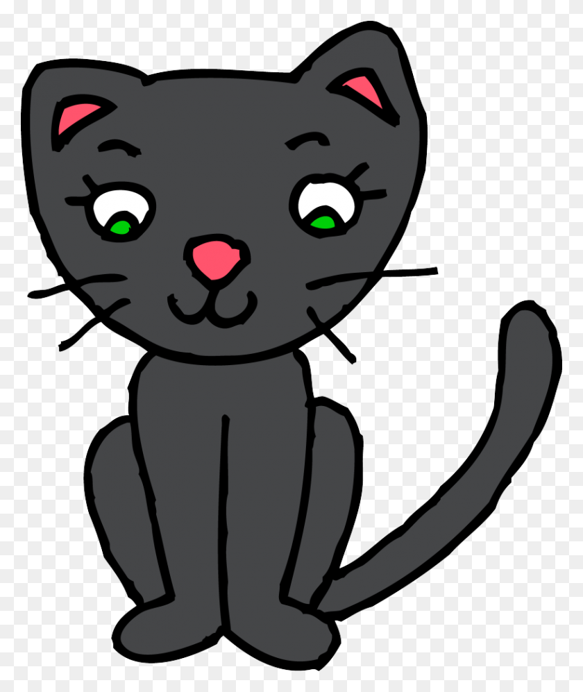 820x986 Cats Clipart Free Cat Clip Art Winging - Siamese Cat Clipart