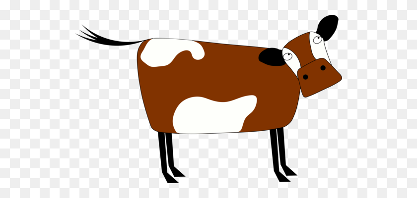 538x340 Cattle Cartoon Drawing Cutout Animation Paper Model Free - Brown Cow Clipart