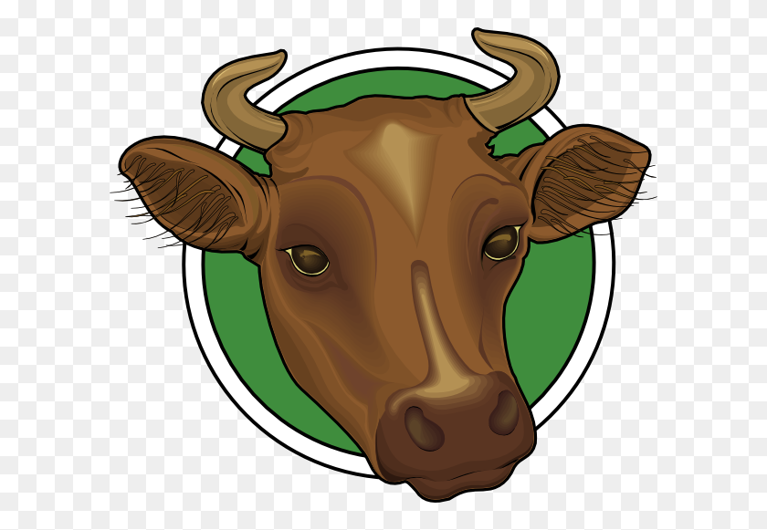 600x521 Cattle Clipart Cow Face - Cow Face Clipart Black And White