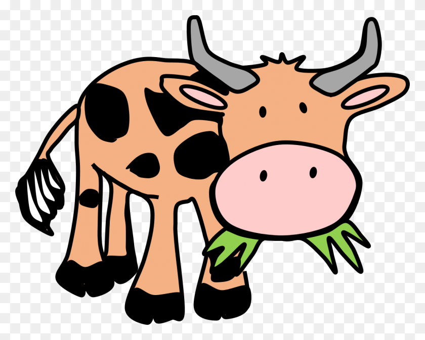 1268x997 Cattle Clipart Farmyard Animal - Fragile Clipart