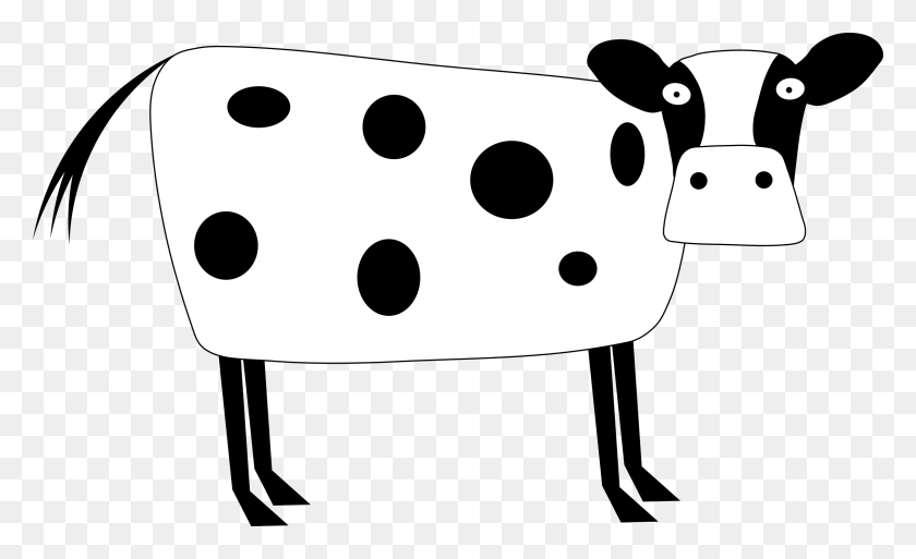2400x1394 Крупный Рогатый Скот Белый Рисунок Картинки - Голова Коровы Клипарт Черно-Белый