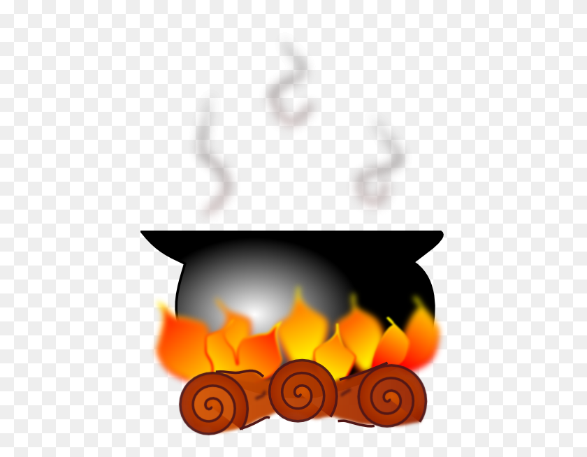438x594 Cauldron Over Fire Clip Art - Cauldron Clipart