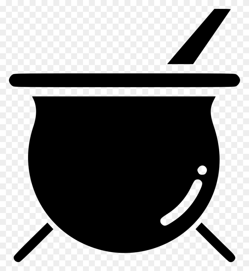 892x980 Cauldron Pot Stew Soup Cook Png Icon Free Download - Pot Of Soup Clipart