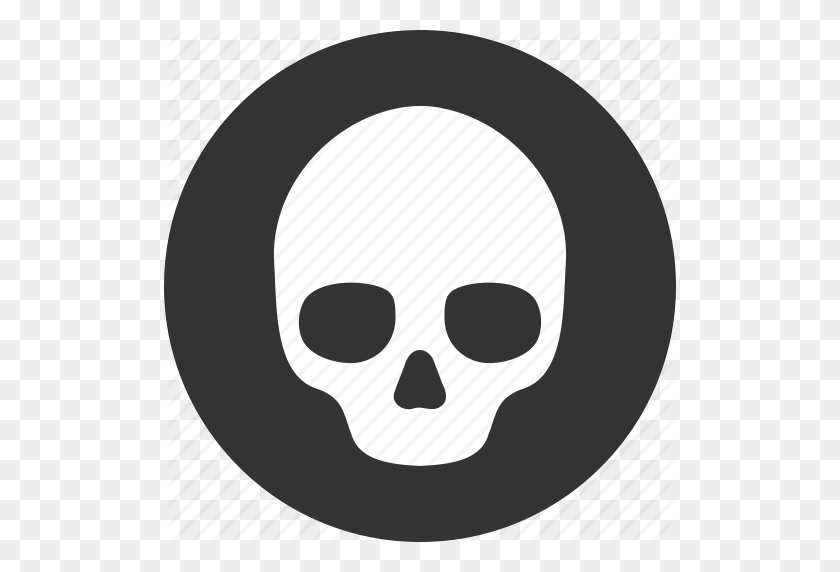 512x512 Caution, Danger, Death, Hazard, Risk, Skull, Warning Icon - Skull Icon PNG