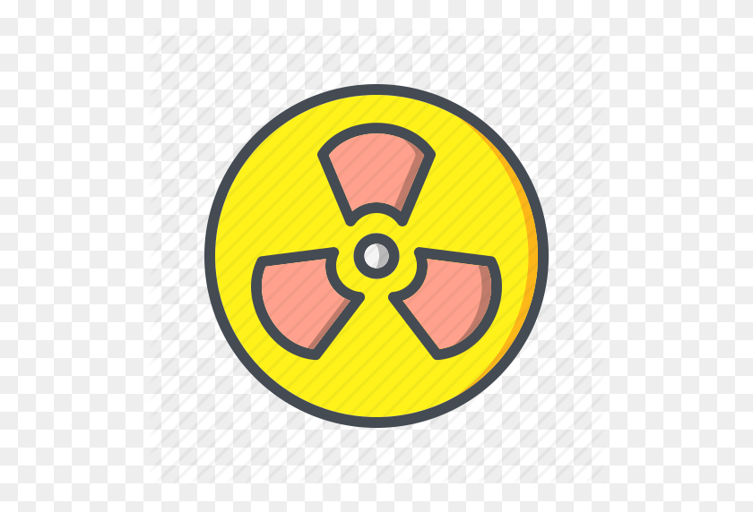 512x512 Precaución, Peligro, Nuclear, Radiación, Icono Radiactivo - Símbolo De Radiación Png