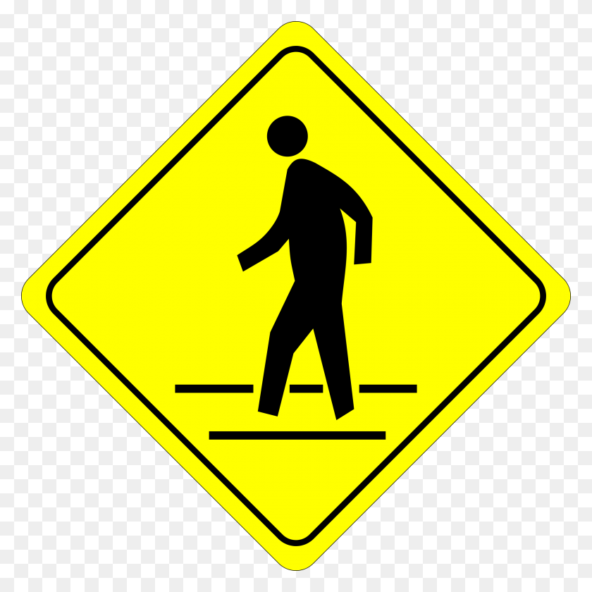 2400x2400 Caution Sign Clipart - Railroad Crossing Sign Clipart