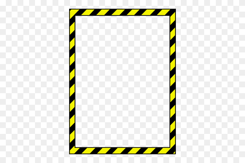 366x500 Caution Tape Clip Art Vector Image Of Caution Style Border - Rustic Border Clipart