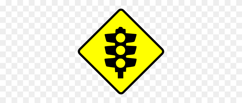 300x300 Caution Traffic Lights Clip Art - Stoplight Clipart