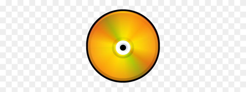 256x256 Cd Colored Orange Icon - Cd PNG