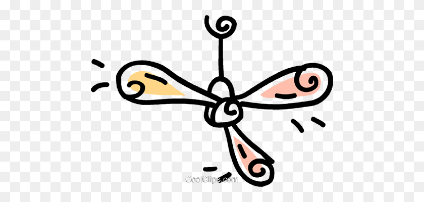480x340 Ceiling Fan Royalty Free Vector Clip Art Illustration - Ceiling Clipart