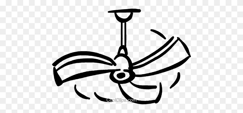 480x332 Ceiling Fan Royalty Free Vector Clip Art Illustration - Fan Clipart Black And White