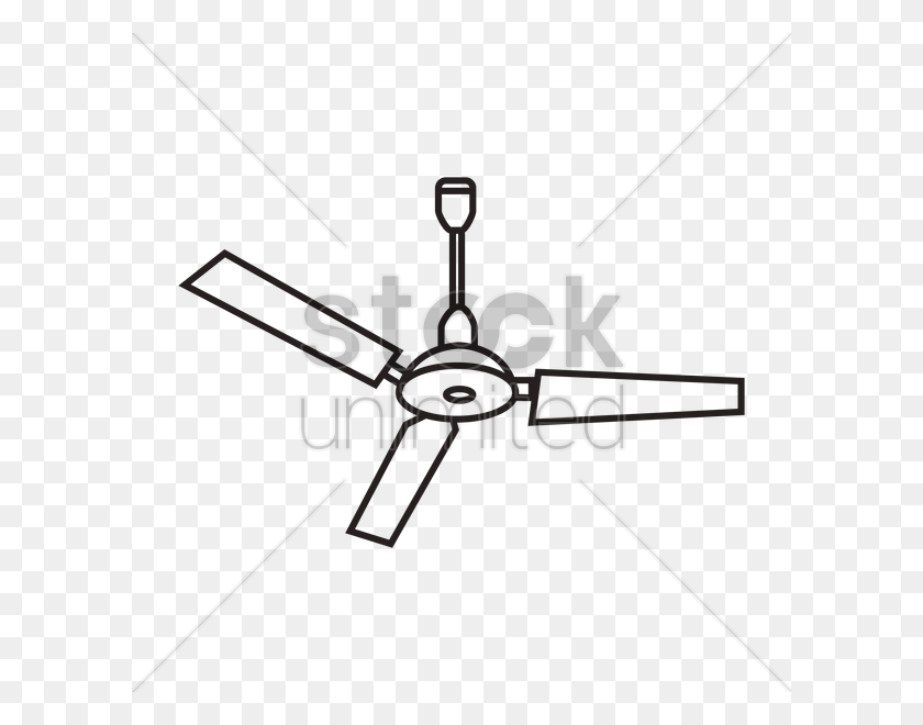 600x600 Ceiling Fan Vector Image - Fan Clipart Black And White