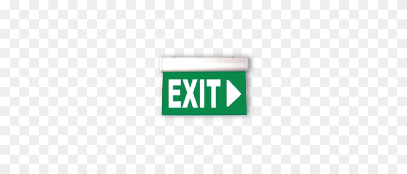 300x300 Ceiling Mounted Led Exit Sign With Arrow - Exit Sign PNG