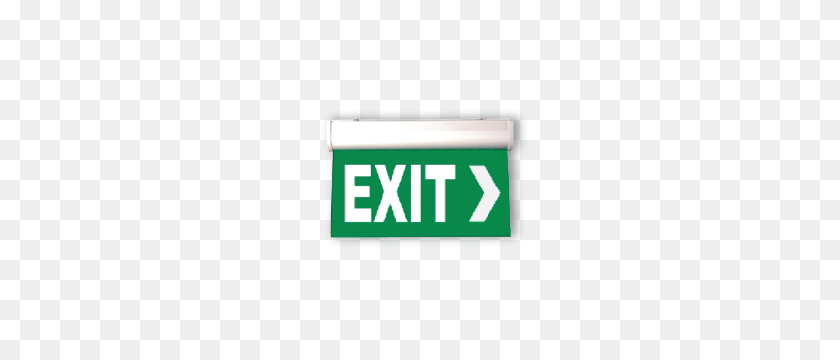 300x300 Ceiling Mountedled Exit Sign With Arrow - Double Sided Arrow PNG