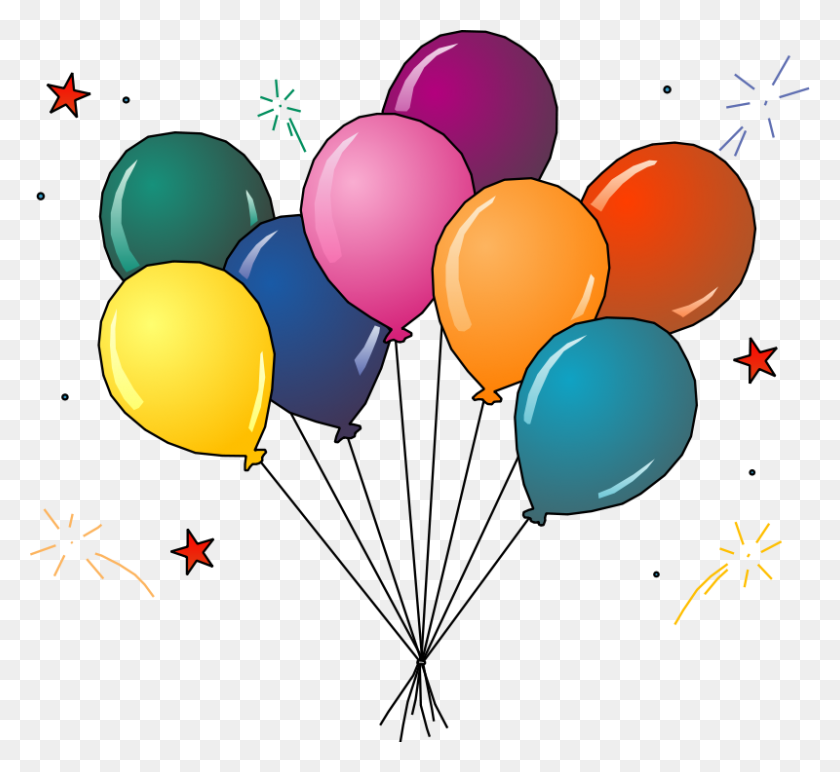 800x731 Празднование Пусть Вечеринка Картинки Бесплатные Картинки Clipartcow - Party Balloons Clipart