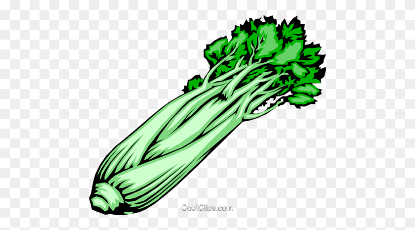480x405 Celery Stalk Royalty Free Vector Clip Art Illustration - Celery Clipart