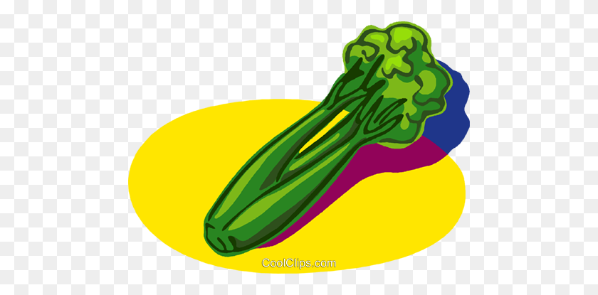 480x355 Celery, Vegetables Royalty Free Vector Clip Art Illustration - Celery Clipart