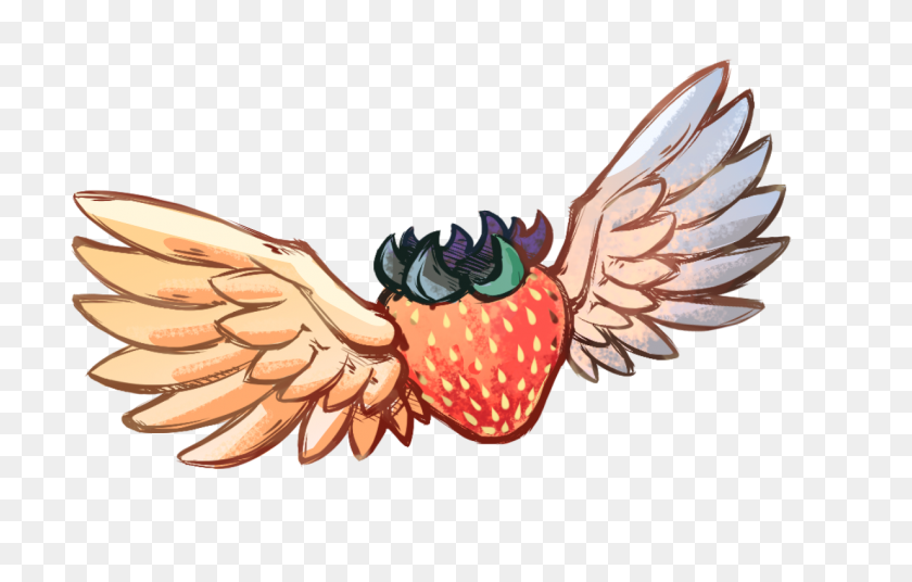 1232x752 Celeste Strawberry With Wings - Wings PNG
