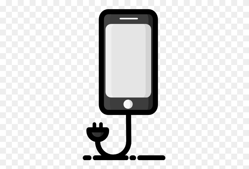 512x512 Значок Сотового Телефона, Телефона, Зарядного Устройства Без Вкусностей Путешественника - Celular Png