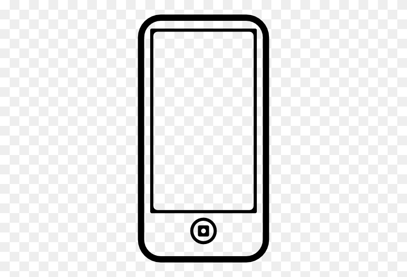 512x512 Cell Phone Clip Art Png - Cell Phone Clipart Black And White