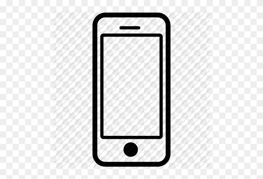 512x512 Сотовый Телефон Клипарт Черно-Белые Картинки - Тюремная Ячейка