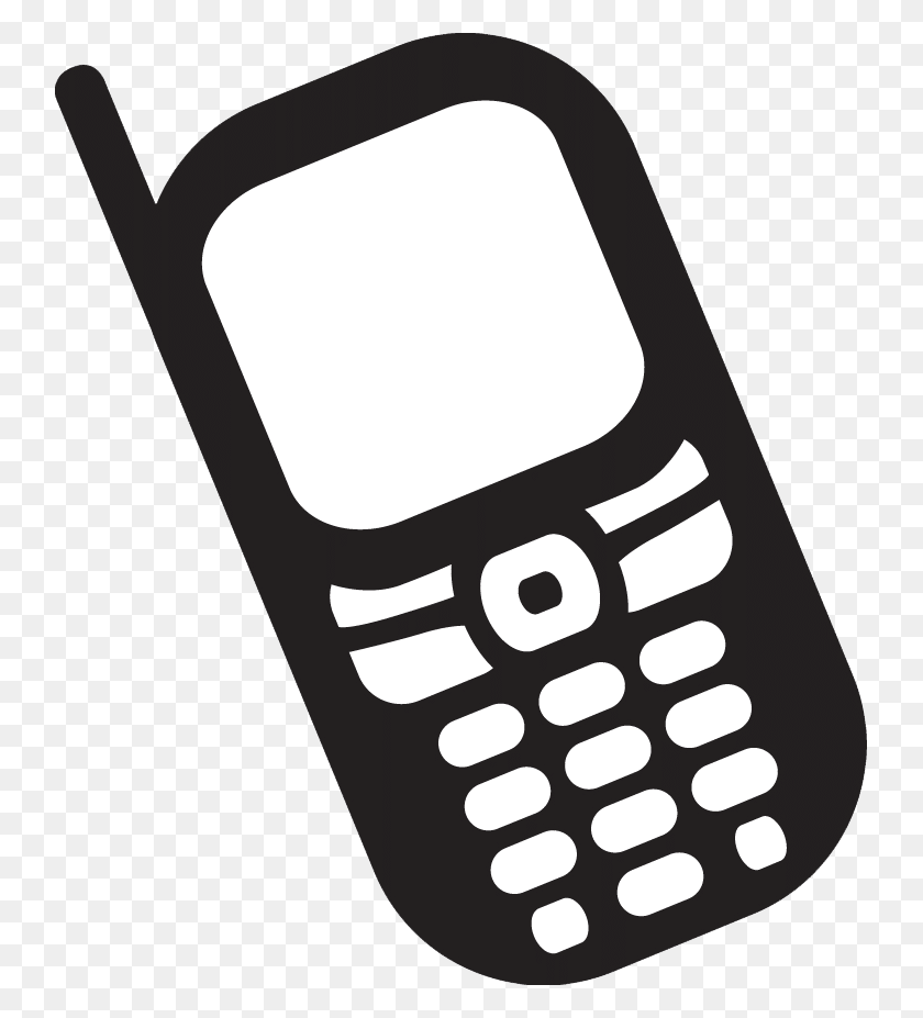 739x867 Cell Phone Clipart Coalitionforfreesyria With Regard To Phone - Cell Phone Clipart