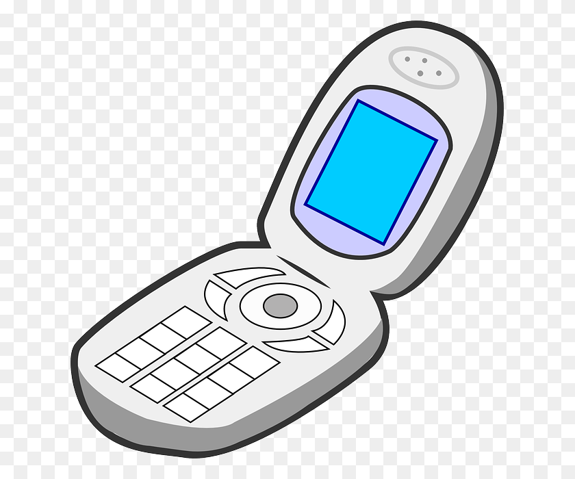 633x640 Мобильный Телефон Бесплатно Клип Для Мобильного Телефона Клипарт - Смартфон Клипарт Png