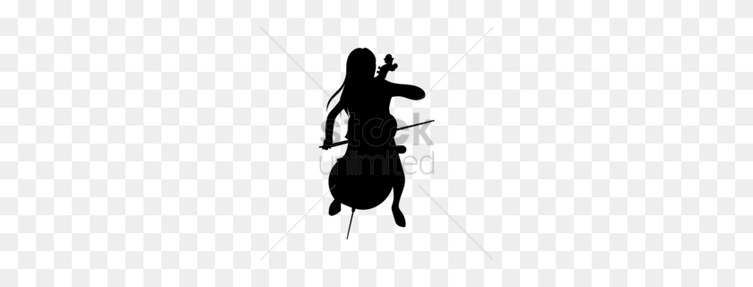 260x260 Cellist Silhouette Clipart - Turkey Silhouette Clip Art